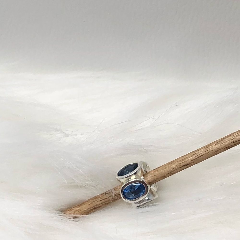PANDORA Oval Lights Blue Charm 100% Authentic Rare
